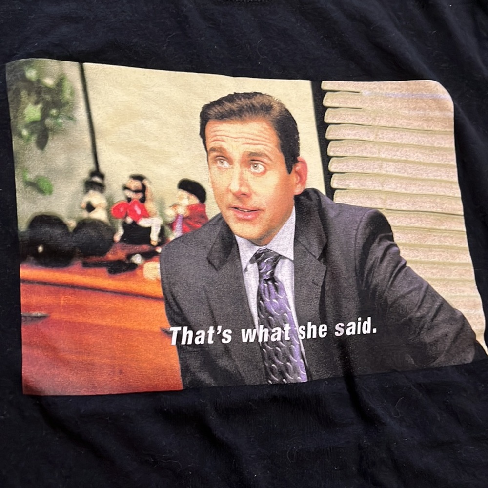 The Office Universal TV LLC black graphic t-shirt Size S